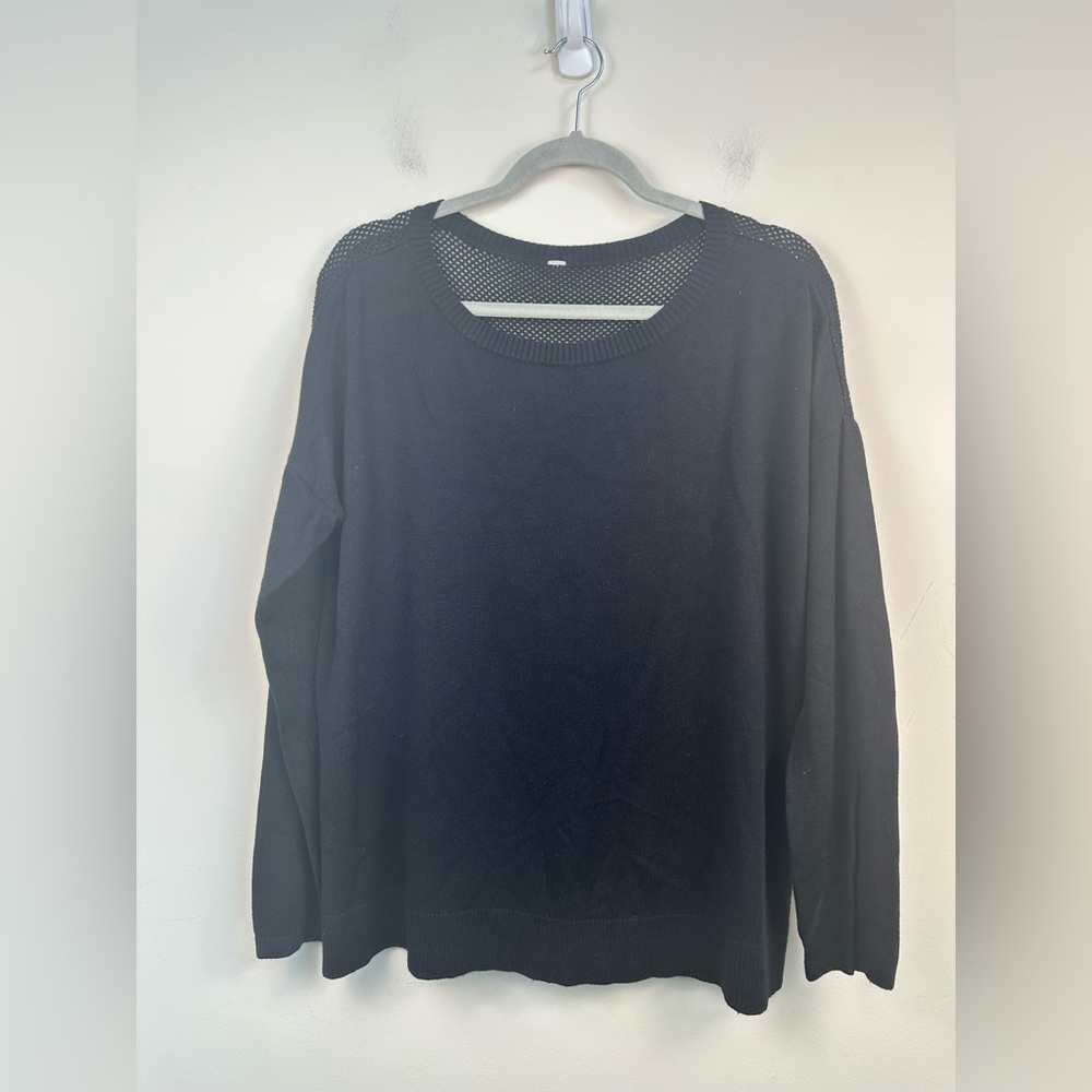 Lululemon Athletica Well Being Knit Mesh Back Sweater